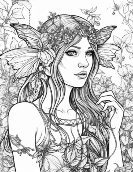 Beauties in Fairyland Coloring Book: Enchanted Forest Fairies Coloring Book for Adults Mystical Fairy Homes Fantasy Coloring Book Coloring Books Fairy Forest Dream Flower Fairies Coloring Book [Book]